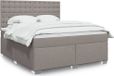 Maison Exclusive - Boxspringbed met matras, taupe, 180x200 cm, gestoffeerd