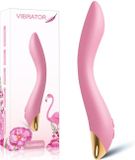 Merkloos / Sans marque Bossoftoys - Flamingo lichtroze - vibrator - 52-00008 - USB oplaadbaar - 100% waterdicht - 9 vibratiestanden