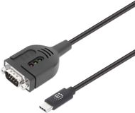 Manhattan Adapterkabel Serieel [1x USB-C stekker - 1x Serieel 9-polig] 100 cm Zwart