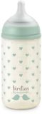 SUAVINEX Glazen babyfles - Birdies - SX Pro S speen - 240 ml - 3 tot 6 maanden - Groen