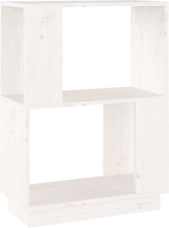 vidaXL Boekenkast/kamerscherm 51x25x70 cm massief grenenhout wit