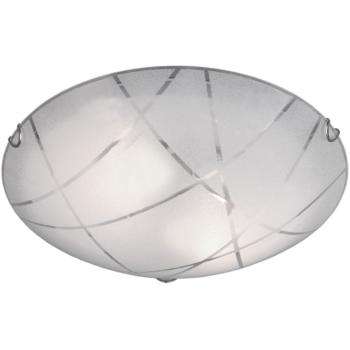 BES LED Trion Sandra Plafondlamp - Rond - 2-lichts - E27 - Mat Wit - Glas