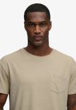 Superdry Classic Cotton Linen Pocket T-shirt Relaxed Fit Heren T-shirts Cornish Cream S