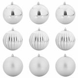vidaXL Lot de boules de Noël XL 9 pièces Argent Ø 15 cm Plastique
