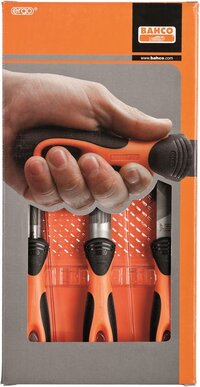 Bahco Vijlenset - 3-delig - Chroom-vanadiumstaal - Rubber - Oranje