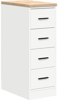 vidaXL Garagekast 30x51x85 cm massief grenenhout wit