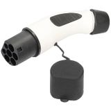 as – Schwabe reserve stekker voor elektrische voertuigkabel type 2 - laadstation kant - 22 kW / 32 A / 400 V / 3-fase - modus 3 - E-auto EV/PHEV reservestekker - IP44 - zwart/wit, 65143