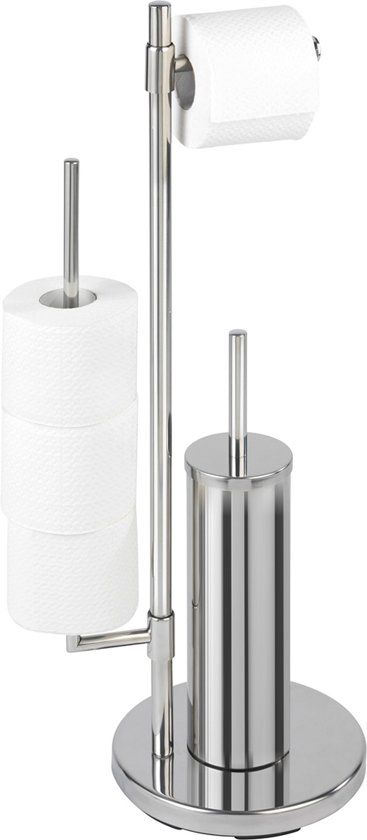 WENKO Toiletrolhouder met Borstel Universalo Neo – Staand