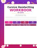 Cursive Handwriting Workbook for Girls: With Motivational Quotes | Cursive Writing Practice Book for Kids Ages 7-12 | Uppercase and Lowercase Letters, ... and Copy | Penmanship Practice for Beginners