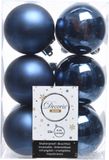 Decoris Cosy&Trendy kerstballen - 12 stuks - 6cm - kunststof