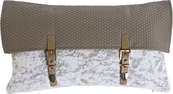 Kussen Home Esprit Wit Beige 50 x 10 x 30 cm
