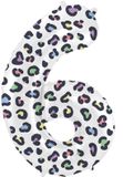 Folat Folieballon Cijfer 6 Bright Panther - 86 cm