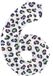 Folat Folieballon Cijfer 6 Bright Panther - 86 cm