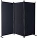 QUICK STAR Paravent 3-delig 170 x 165 cm tissu séparateur de pièce jardin paravent balcon opaque paravent pliable noir