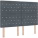 Maison Exclusive - Lit boxspring à LED avec matelas, gris foncé, 160 x 200 cm, velours