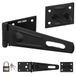 KOTARBAU® Grendel 150x75mm Grendelslot met hangslot Acier thermolaqué Noir Loquet Loquet de sécurité Loquet de portail Loquet Loquet de portail de jardin Loquet de porte Verrouillable Verrouillage