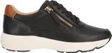 Clarks Tivoli Lage Sneakers Vrouwen Leer Zwart