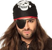 Boland Bandana Piraat Thomas met ooglapje Zwart