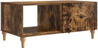 vidaXL Salontafel Gerookt eiken 90 x 50 x 40 cm Bewerkt hout
