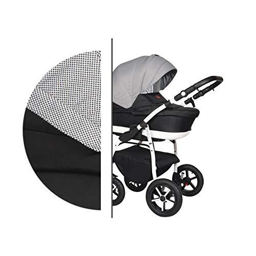 Lux4Kids Reissysteem 3in1 Isofix Buggy Pram Carrycot Pushchair Zipy Q door ChillyKids 2in1 without baby seat Shadow White ZQ/135C