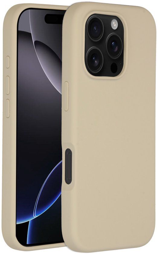 Accezz Liquid Silicone Backcover met MagSafe voor de Apple iPhone 16 Pro - Stone
