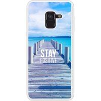 Samsung Bedrukt siliconen hoesje compatibel met Galaxy A8 2018 Stay positive