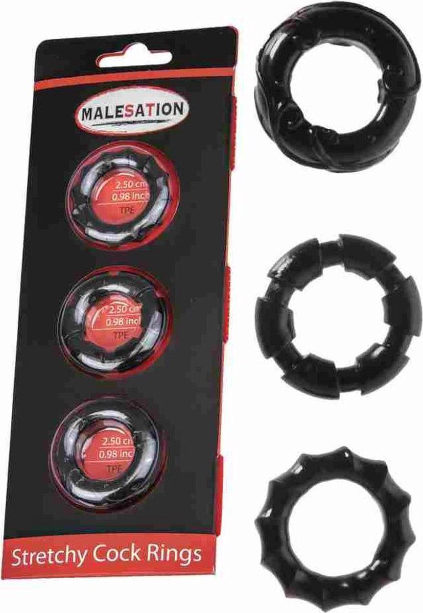 MaleSaTion Cockring Zwart - 4041937315108