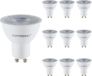 HOFTRONIC GU10 LED Spots Dimbaar - 10 Stuks - 4,5 Watt - 345 Lumen - 2700K Warm Wit - 38 Graden