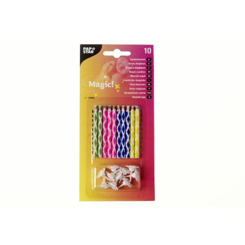 14952 PAPSTAR 14952 - 10 Magic kaarsen met houder 6 cm