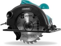 VONROC Cirkelzaag 1200W – 185mm – Incl. parallelgeleider en 24-tands zaagblad voor hout