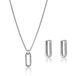 Marc Lauder Ciampino Collier et boucles d'oreilles acier inoxydable femme