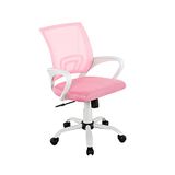 La Silla Española Ribadeo Bureaustoel, wit en roze, standaard