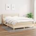 Maison Exclusive - Lit boxspring avec matelas, couleur crème, 140x200 cm, rembourré