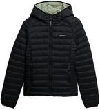 Superdry - Gewatteerd Fuji Lite jack met capuchon - Dames - Zwart