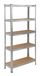 DEDRA Metalen opbergrek, 5 planken van MDF, afmetingen 154 × 75 × 30 cm, flexibele configuratie, stabiele planken, eenvoudige montage, corrosiebestendigheid