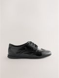 Next - Meisjes - Leren brogues met veters voor school - Zwart