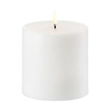 Uyuni LED Kaars - Pillar Candle Nordic White - Ø10,1 x 10 cm