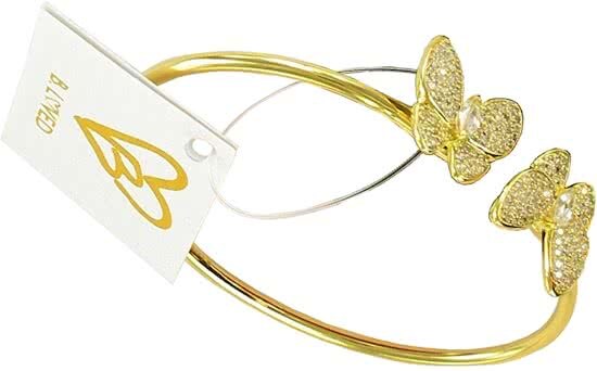 B.LOVED originele goudkleurige armband met twee vlinders. Een prachtig cadeau