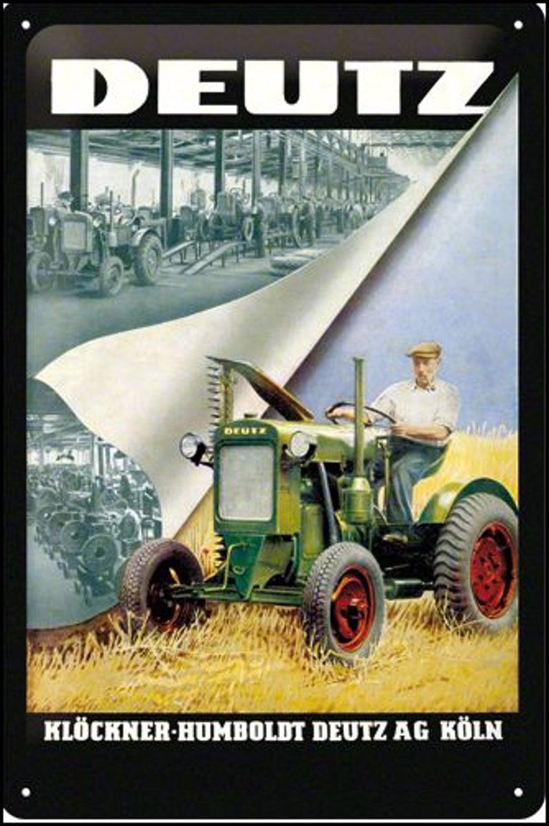 Nostalgic Art Merchandising Deutz Metalen wandbord in reliëf 20x30 cm