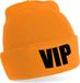 Bellatio Decorations VIP muts/beanie met pompon - onesize - oranje