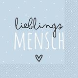 Riethmüller Servetten "Lieblingsmensch" 33cm x 33cm, 16 stuks