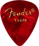 Fender 351 Shape Premium plectrums - Rode Moto - Dun - Verpakking van 12 stuks