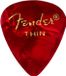 Fender 351 Shape Premium plectrums - Rode Moto - Dun - Verpakking van 12 stuks