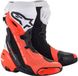 Alpinestars Supertech R Vented bottes de moto noir blanc rouge fluo taille 47