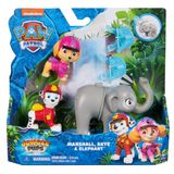 Spin Master PAW Patrol Jungle Pups - Marshall met Skye en Olifant - speelfigurenset met projectielwerper