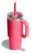 Hydro Flask – Travel Tumbler 710 ml (24 oz) with Clear Press-In Straw Lid – Roestvrij Staal – Dubbelwandig Vacuüm Geïsoleerd – Spatbestendig – Popstar Pink