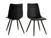 MARNOIX Set de 2 chaises noir