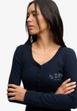 Superdry Athletic Button Down Longsleeve Top Dames Lange Mouwen Shirts