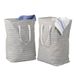 Honey Can Do Set van 2 Opvouwbare Stof Wasmand Manden Met Handgrepen HMP-09863 Grijs
