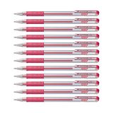Pentel 0.8mm tip hybride gel metallic comfortabele vingergreep inkt pen - rood